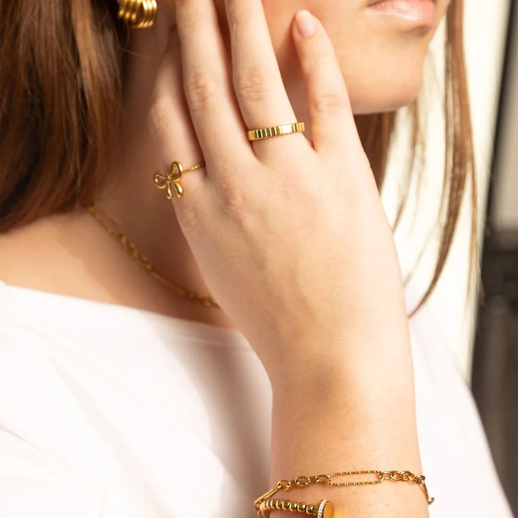 Jade Fluted Ring