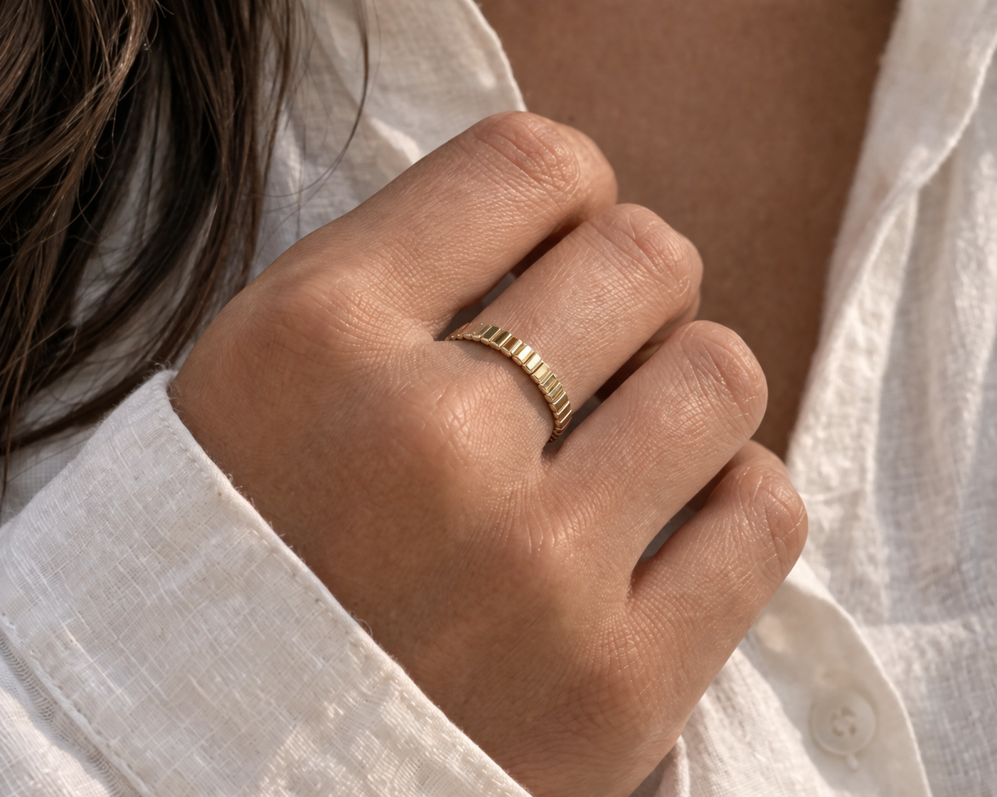Jade Fluted Ring