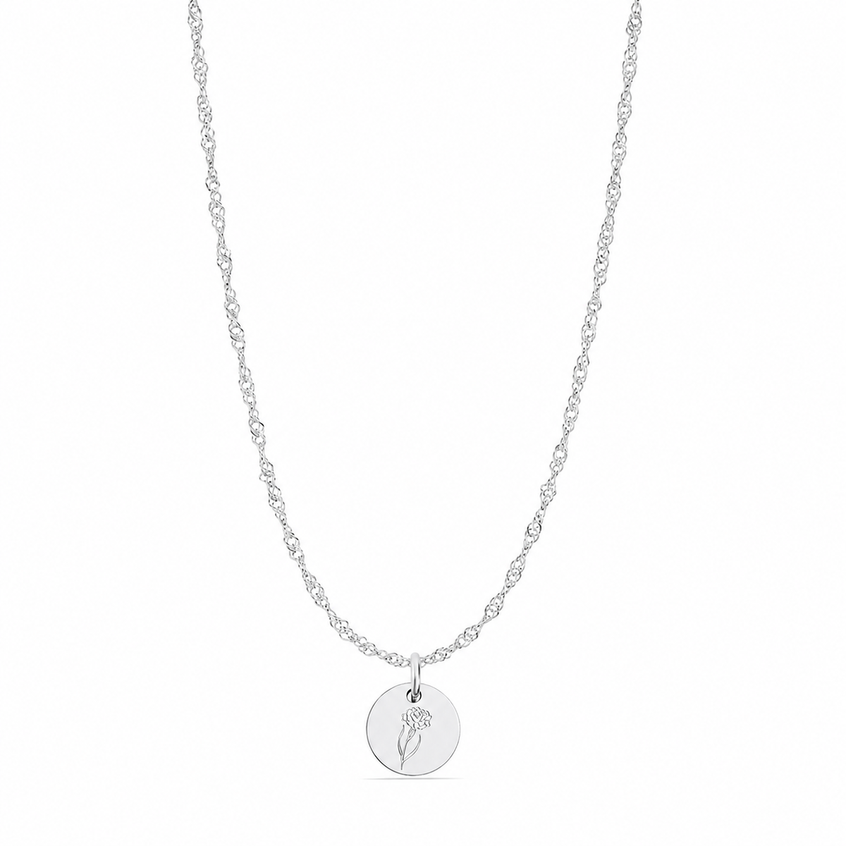 Bloom Birth Flower Necklace | silver