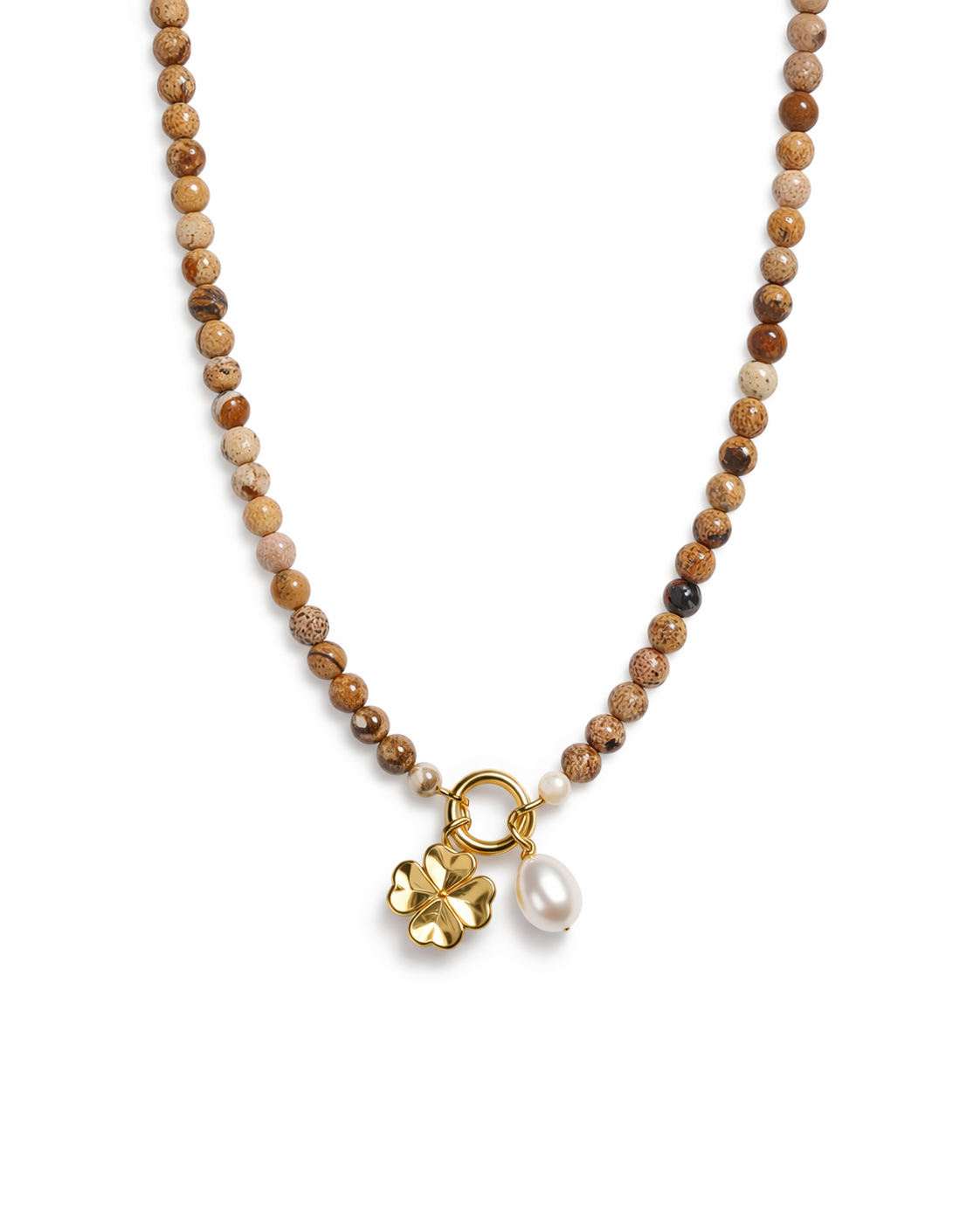 Lucky Pearl Natural Stone Necklace