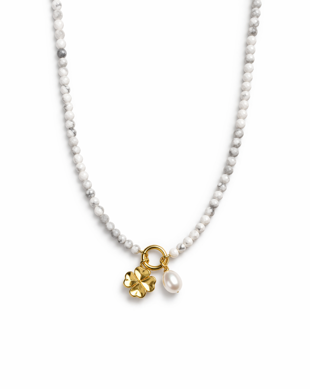 Lucky Pearl Natural Stone Necklace
